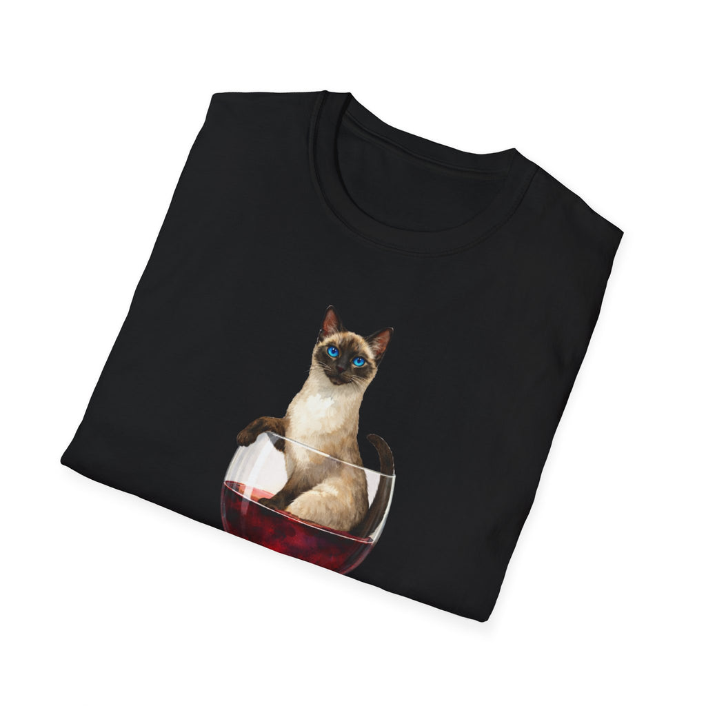 Aristocrat Cat in a Wine Glass T-Shirt