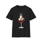 Aristocrat Cat in a Wine Glass T-Shirt