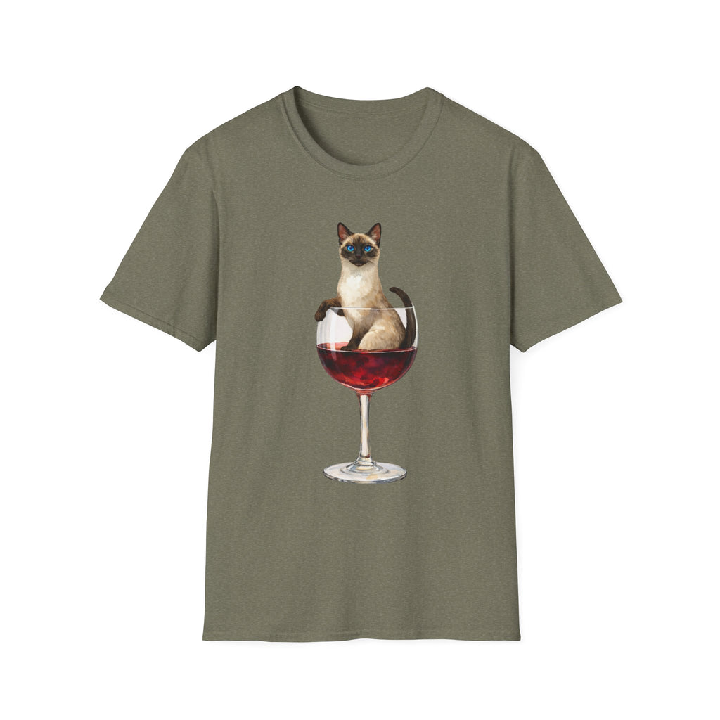 Aristocrat Cat in a Wine Glass T-Shirt