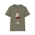 Aristocrat Cat in a Wine Glass T-Shirt