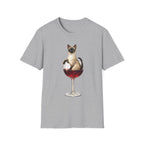 Aristocrat Cat in a Wine Glass T-Shirt