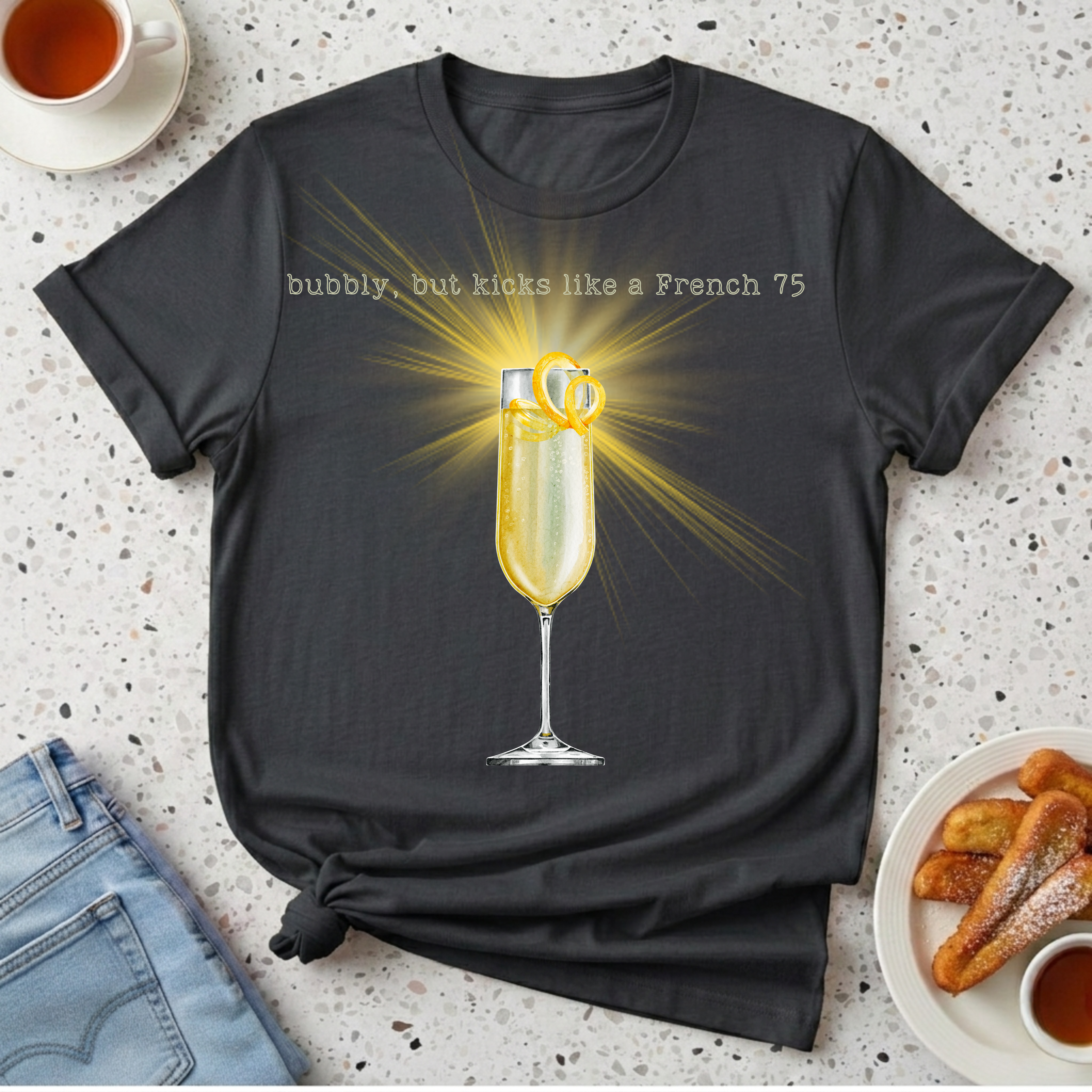 French 75 Cocktail T-Shirt