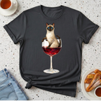 Aristocrat Cat in a Wine Glass T-Shirt