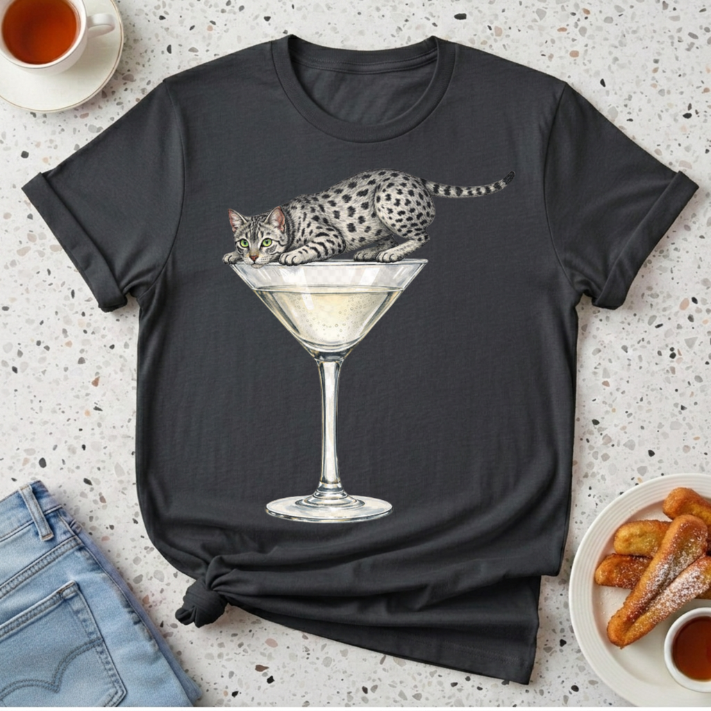Egyptian Mau Martini T-Shirt