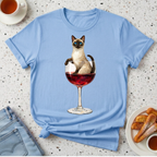 Aristocrat Cat in a Wine Glass T-Shirt