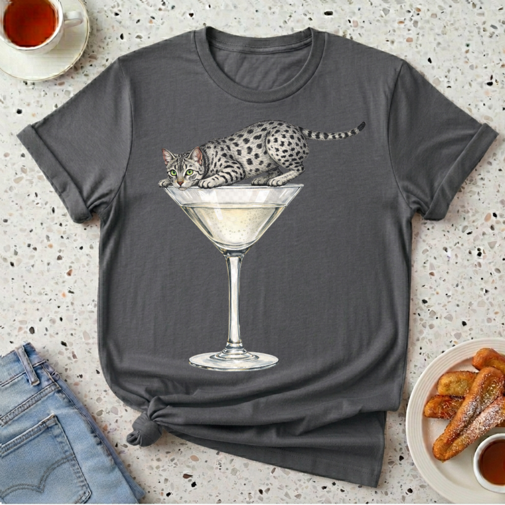 Egyptian Mau Martini T-Shirt