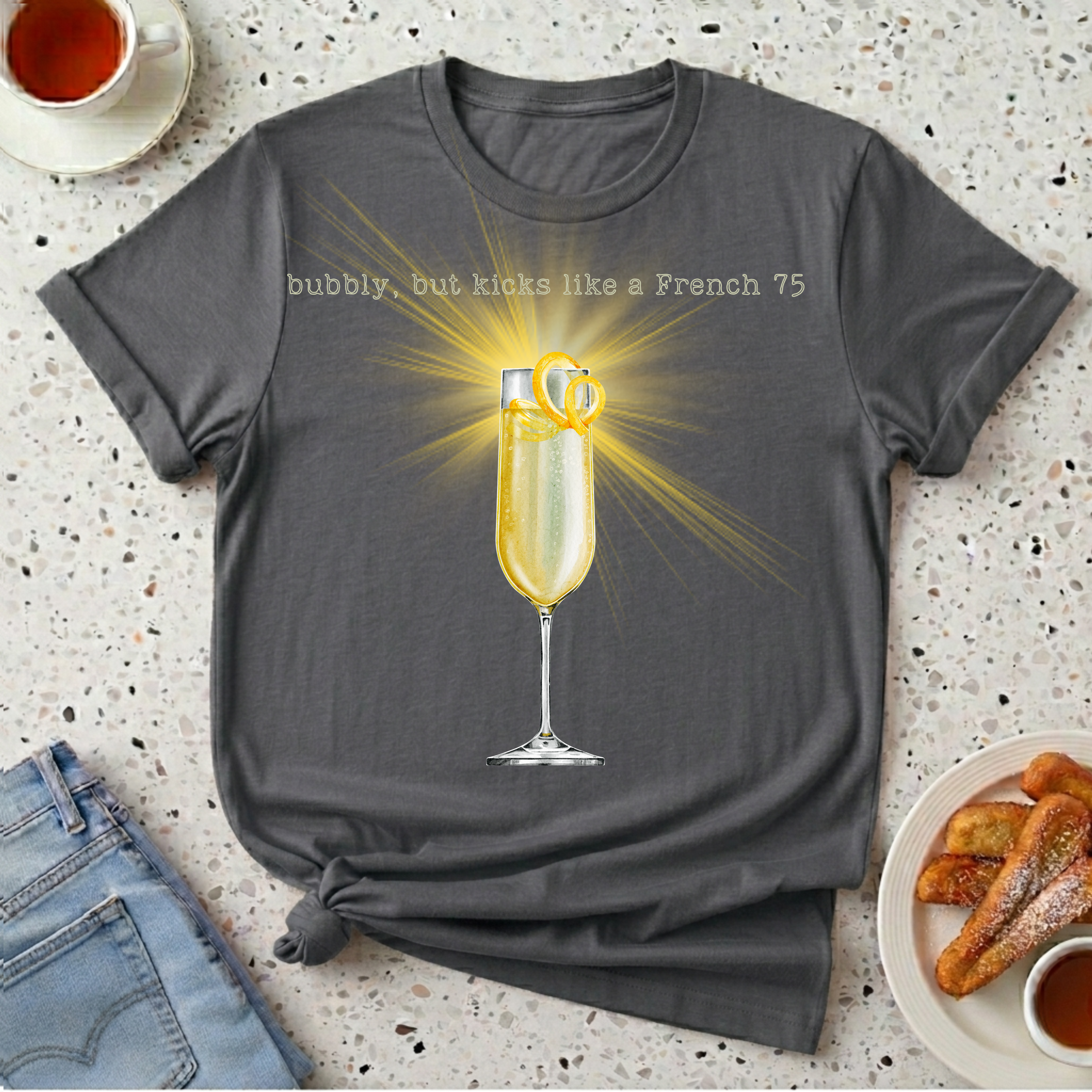 French 75 Cocktail T-Shirt
