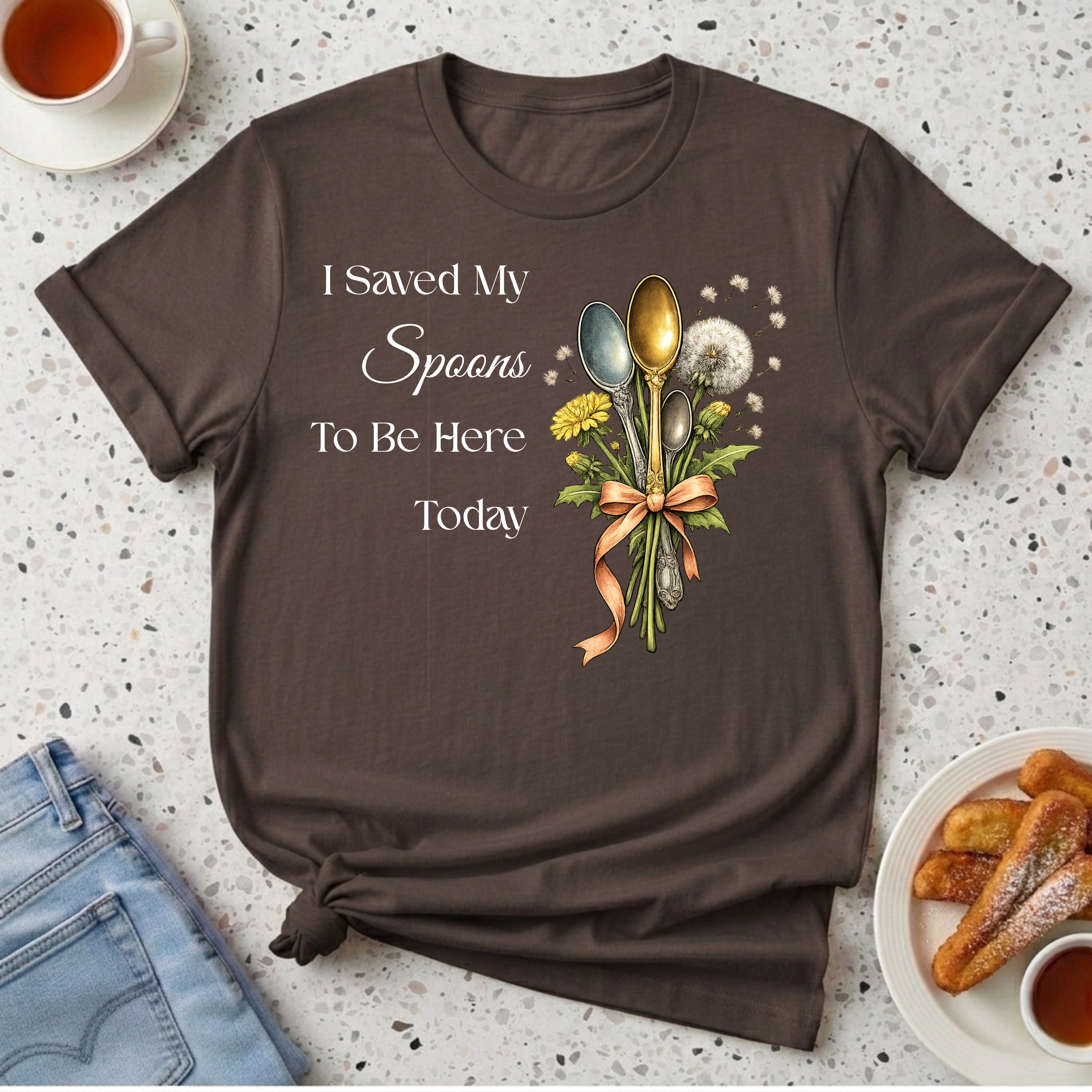 I Saved My Spoons to Be Here Today Spoon Bouquet T-Shirt