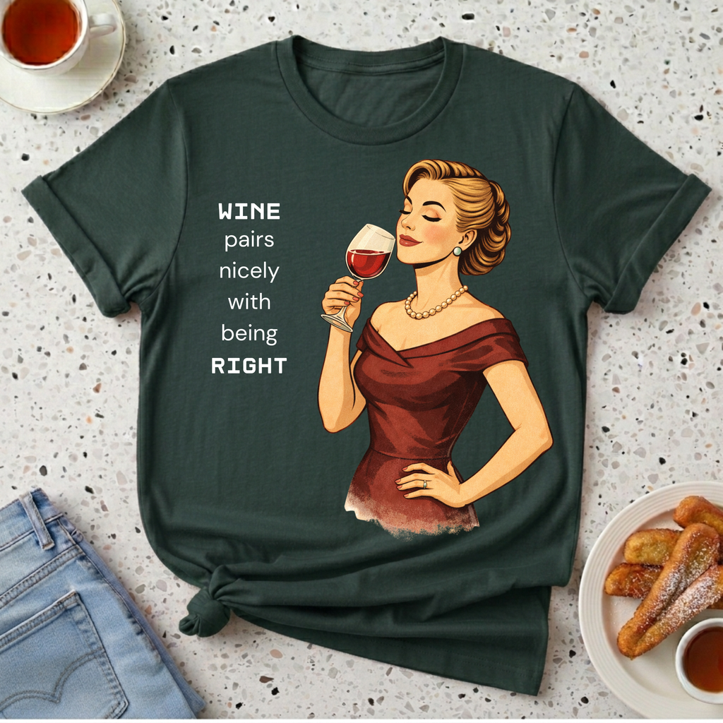 Wine Pairs Well With Being Right T-Shirt