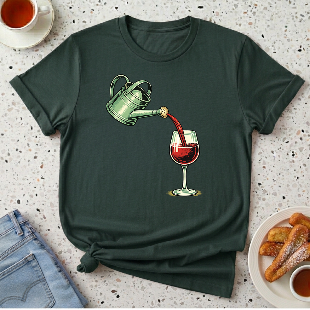 Wine Watering Can T-Shirt