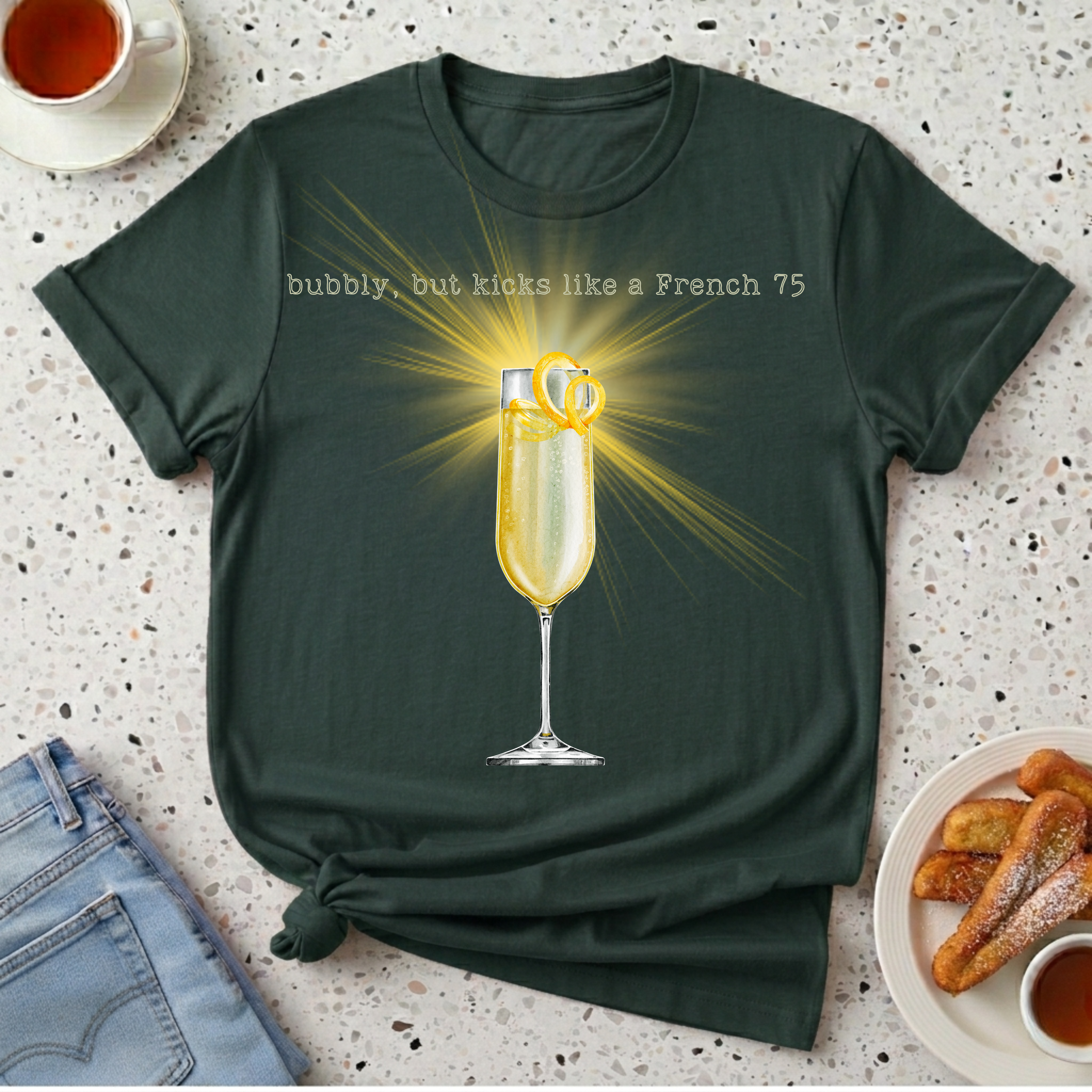 French 75 Cocktail T-Shirt