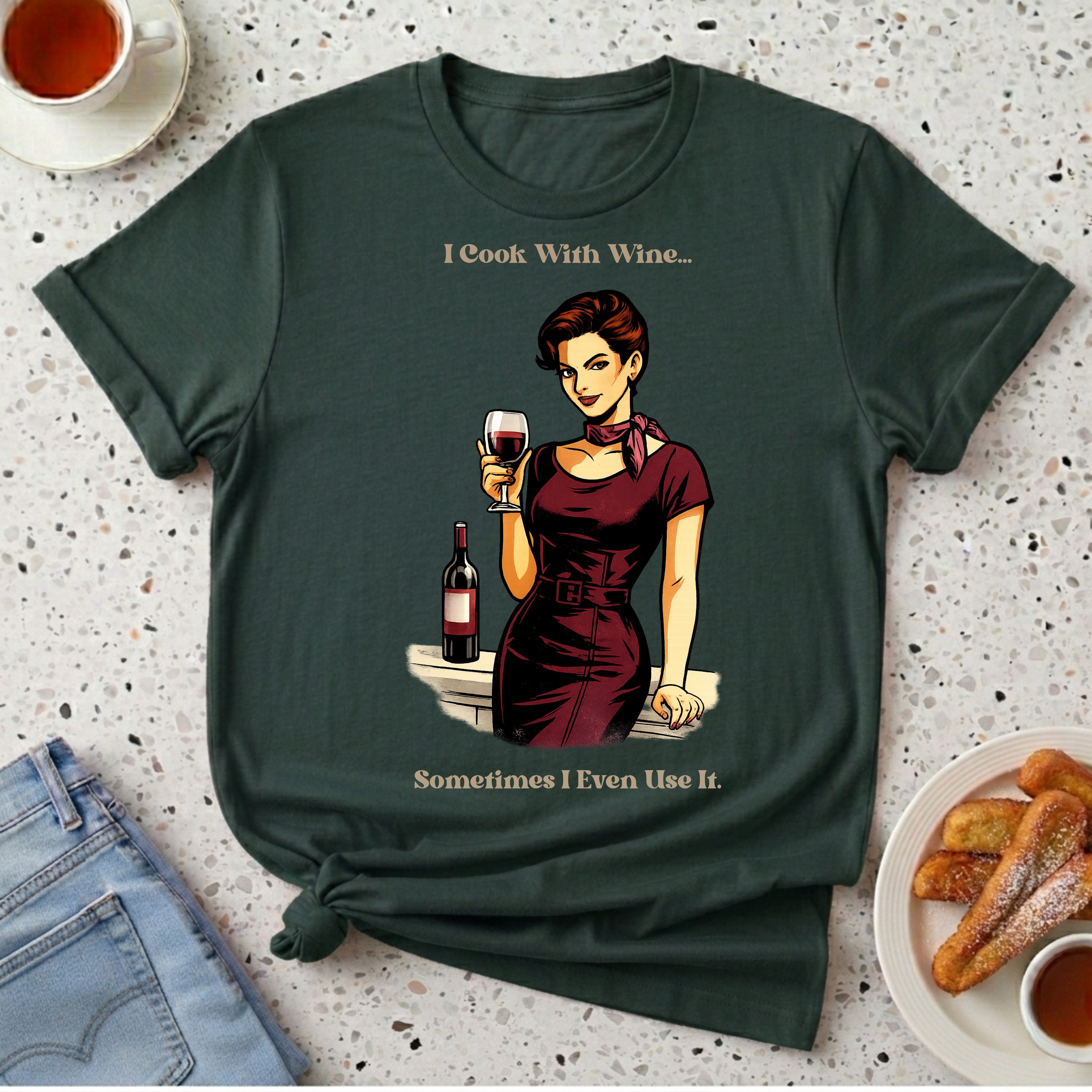 I Cook With Wine T-Shirt