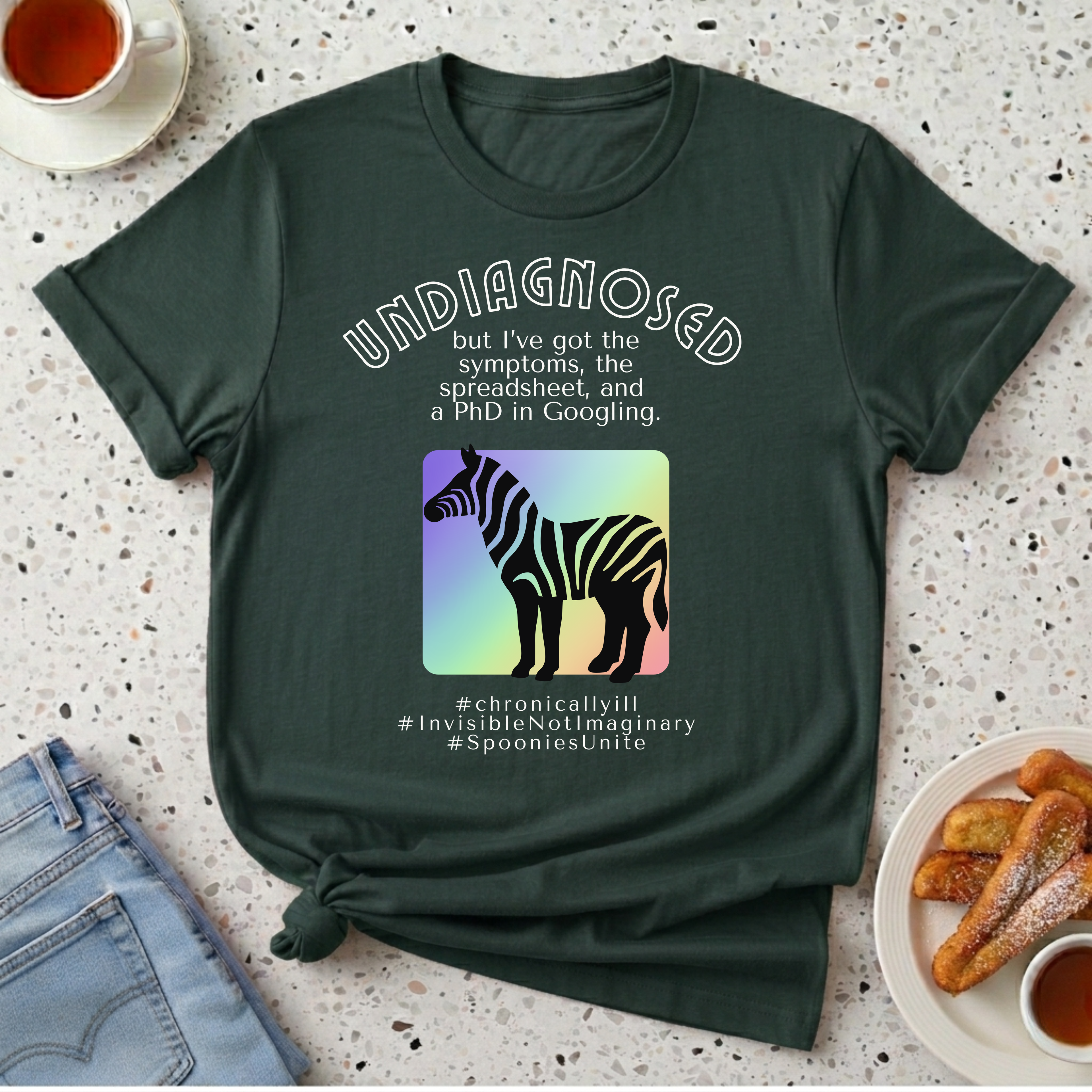 Undiagnosed - Rainbow Zebra T-Shirt