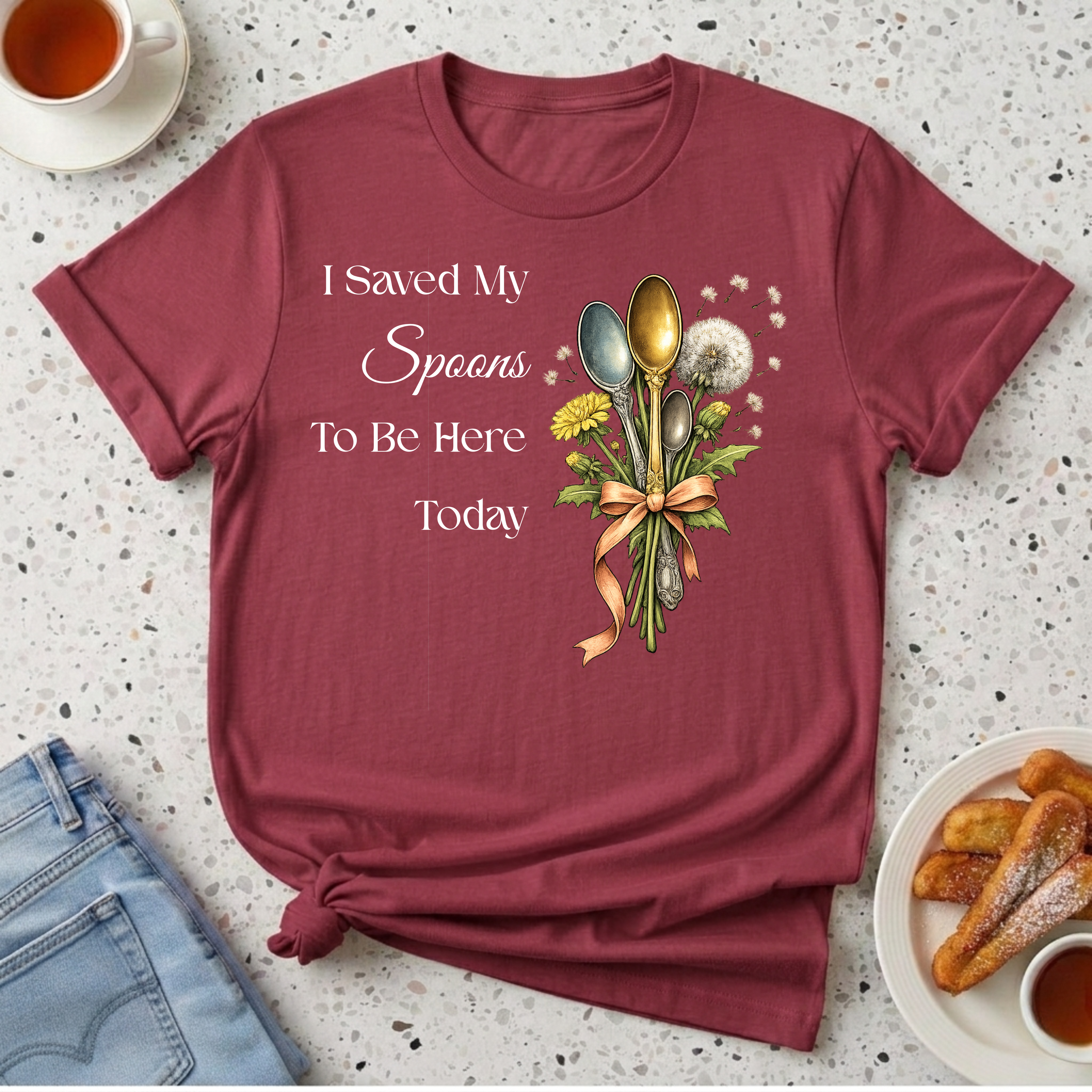 I Saved My Spoons to Be Here Today Spoon Bouquet T-Shirt