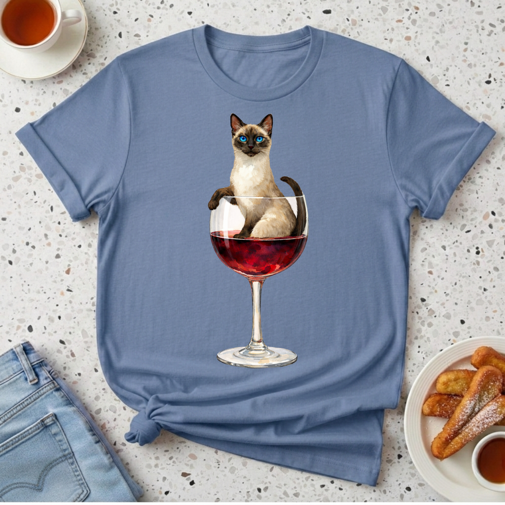 Aristocrat Cat in a Wine Glass T-Shirt