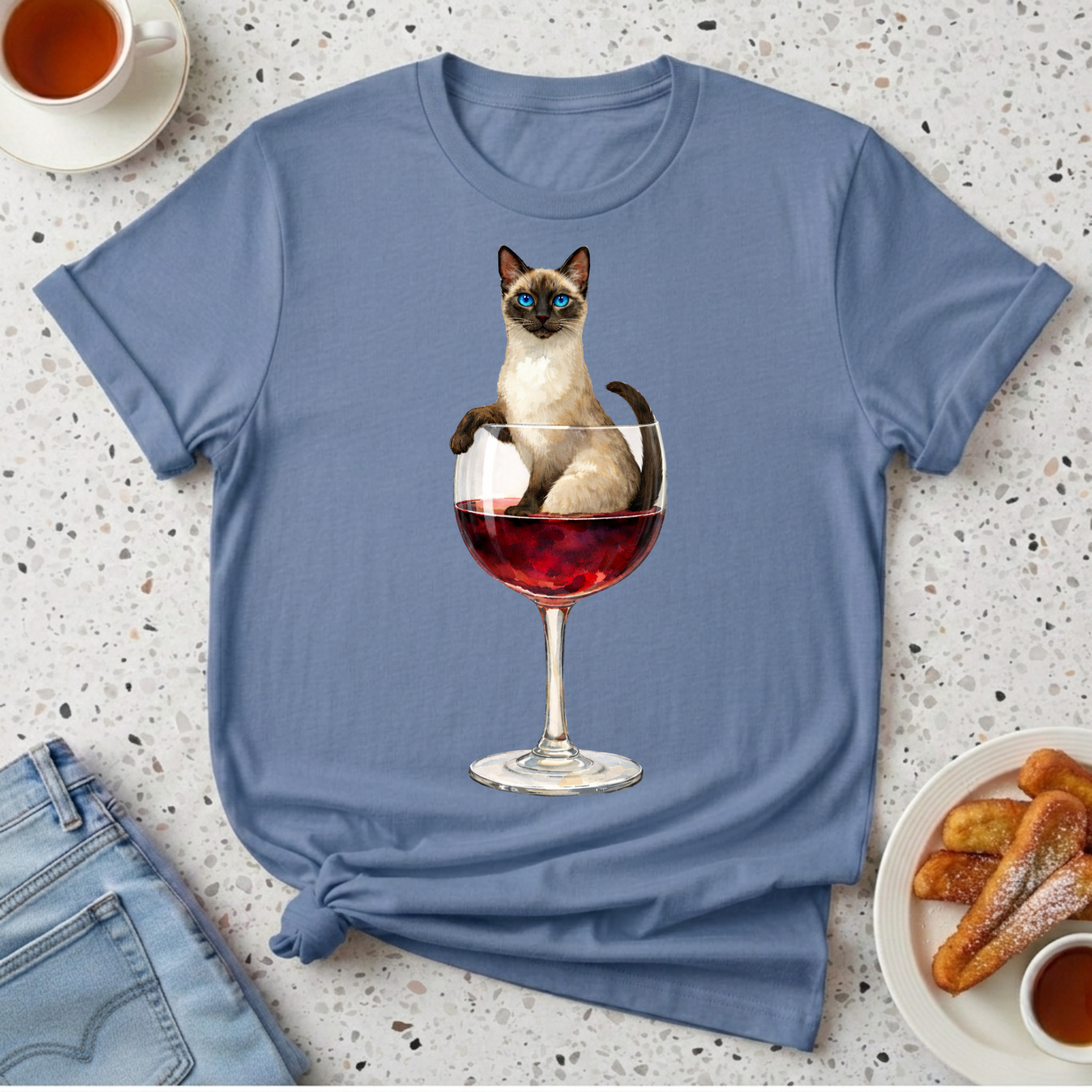 Aristocrat Cat in a Wine Glass T-Shirt