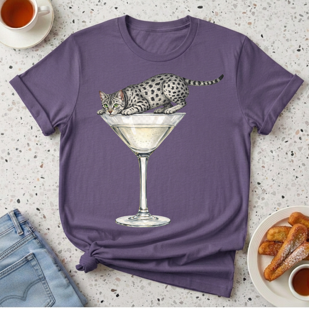 Egyptian Mau Martini T-Shirt