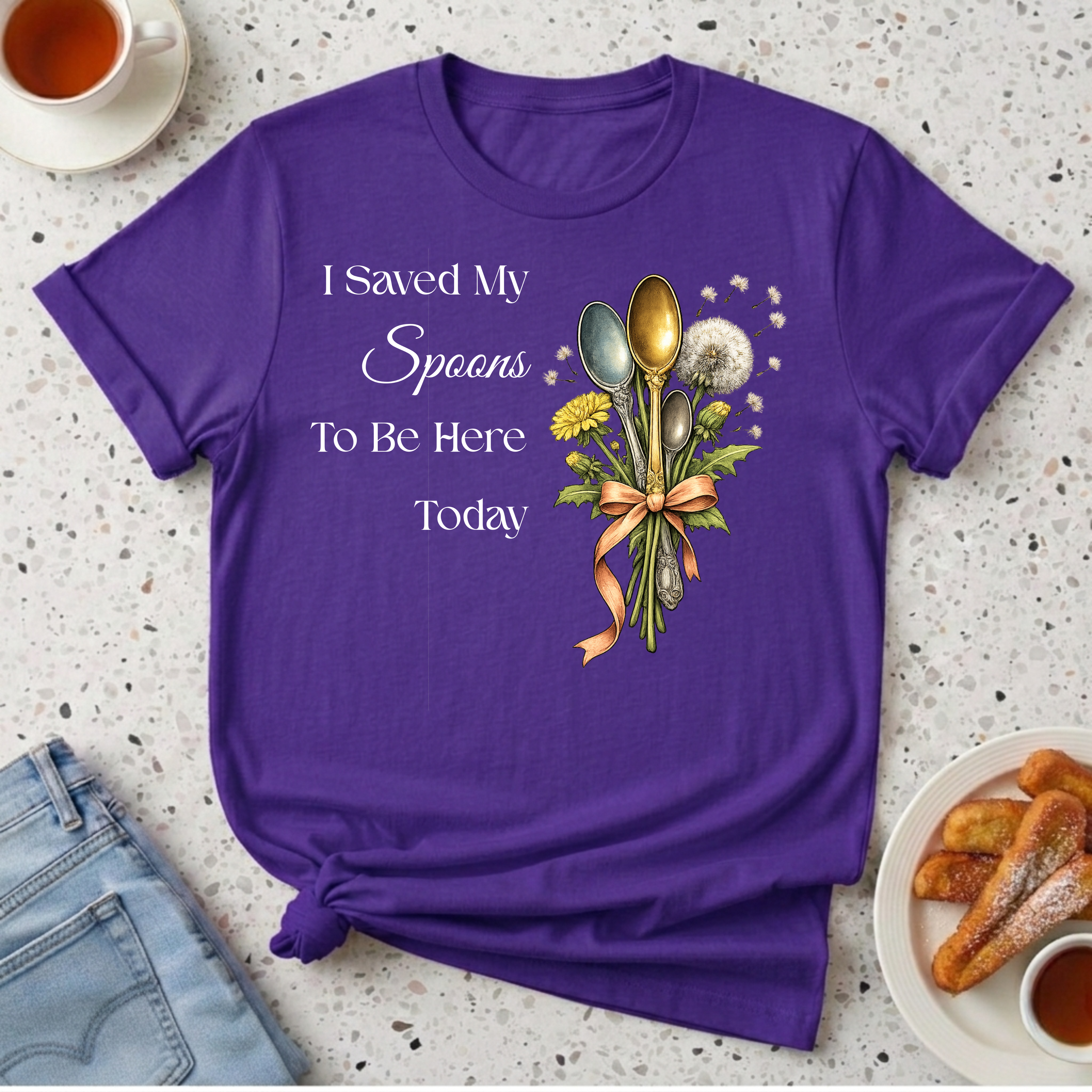 I Saved My Spoons to Be Here Today Spoon Bouquet T-Shirt
