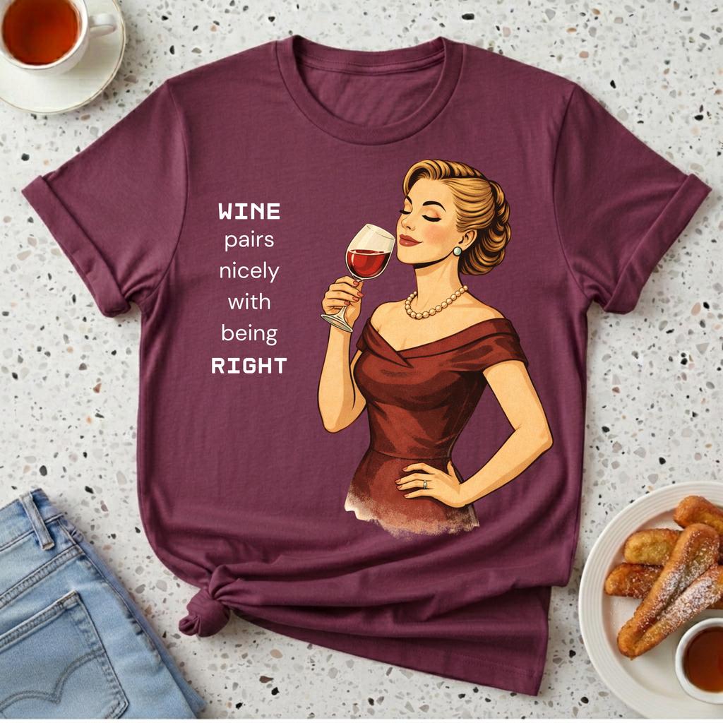 Wine Pairs Well With Being Right T-Shirt