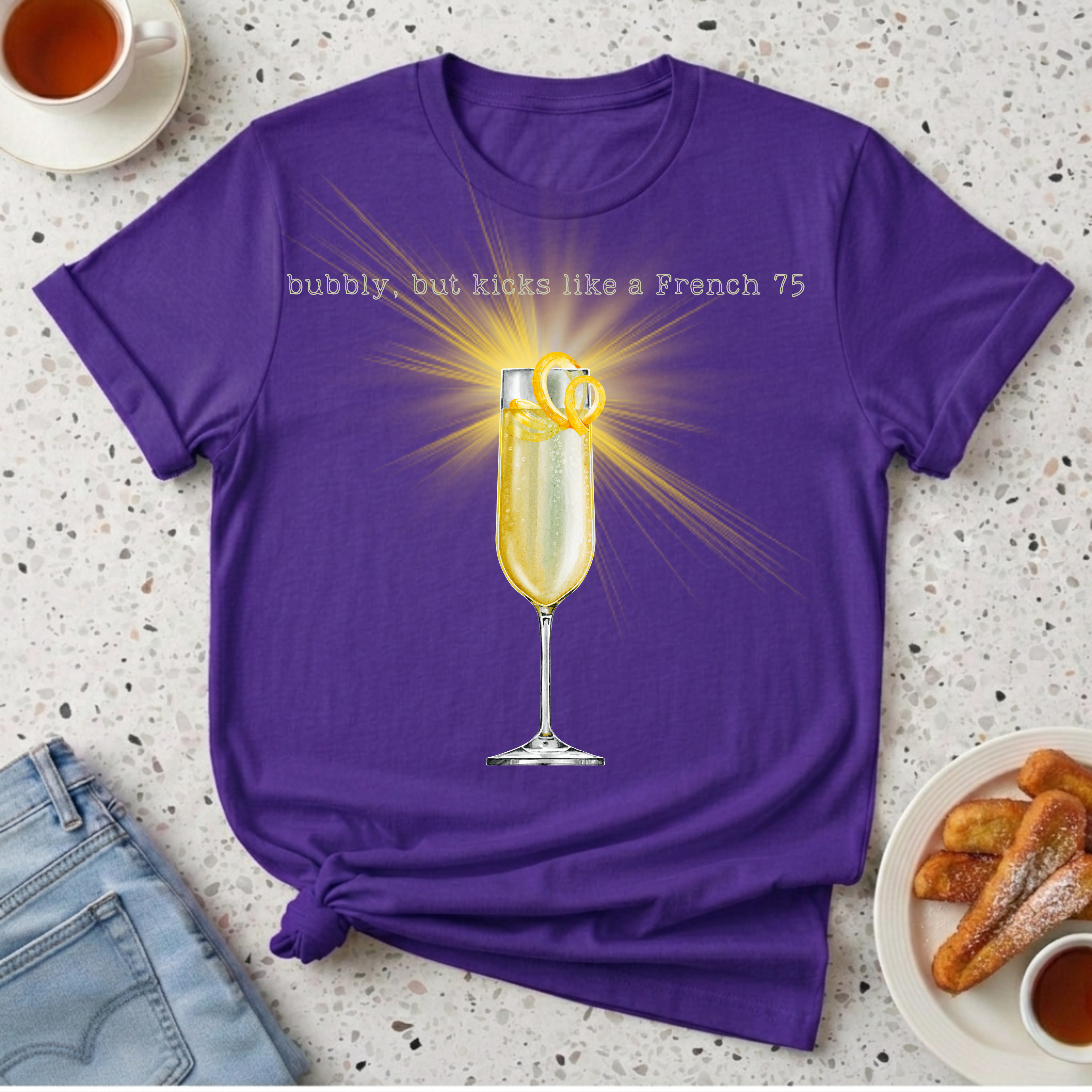 French 75 Cocktail T-Shirt