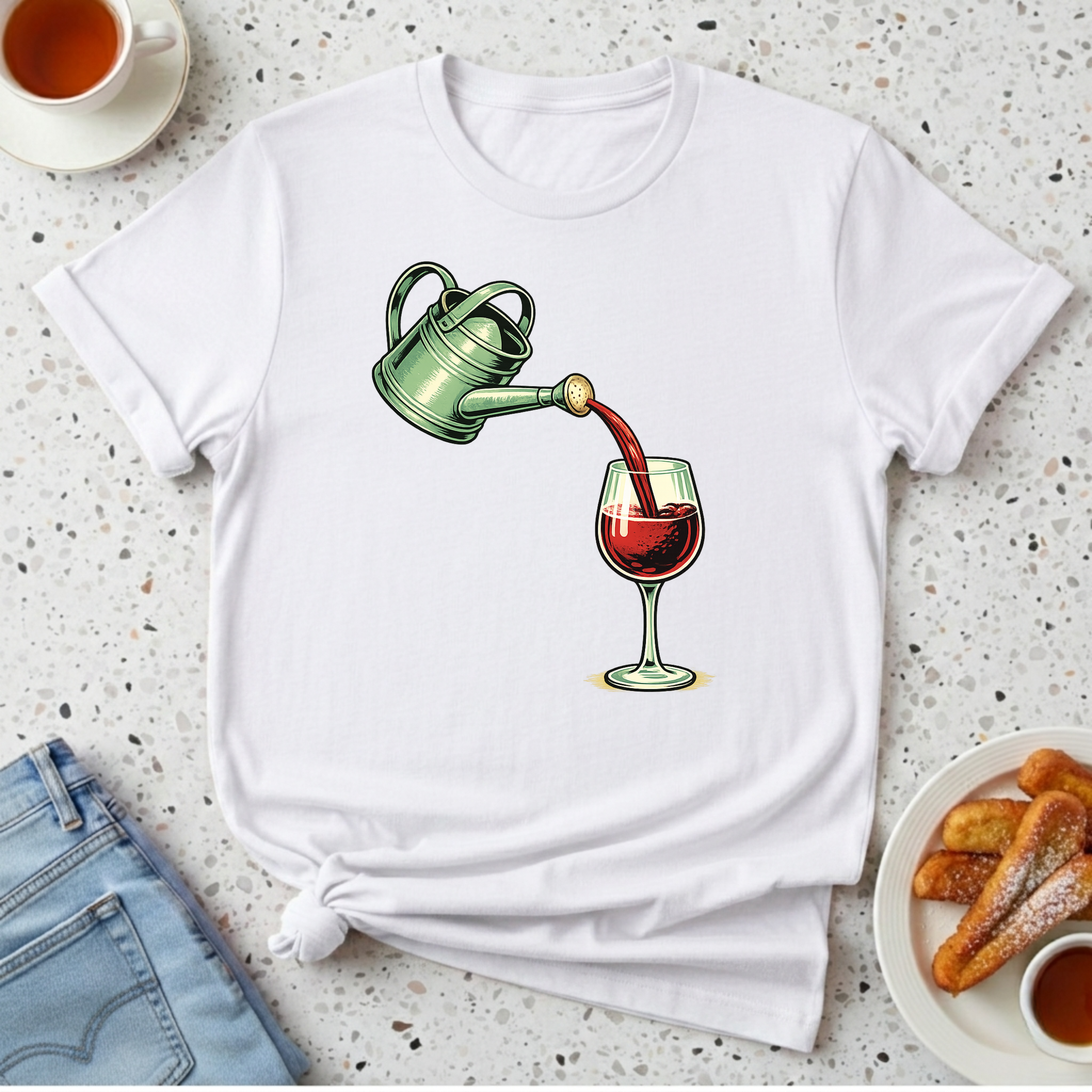 Wine Watering Can T-Shirt