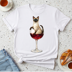Aristocrat Cat in a Wine Glass T-Shirt