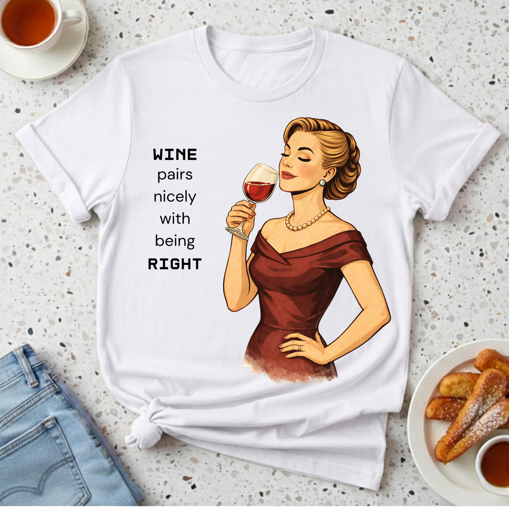 Wine Pairs Well With Being Right T-Shirt