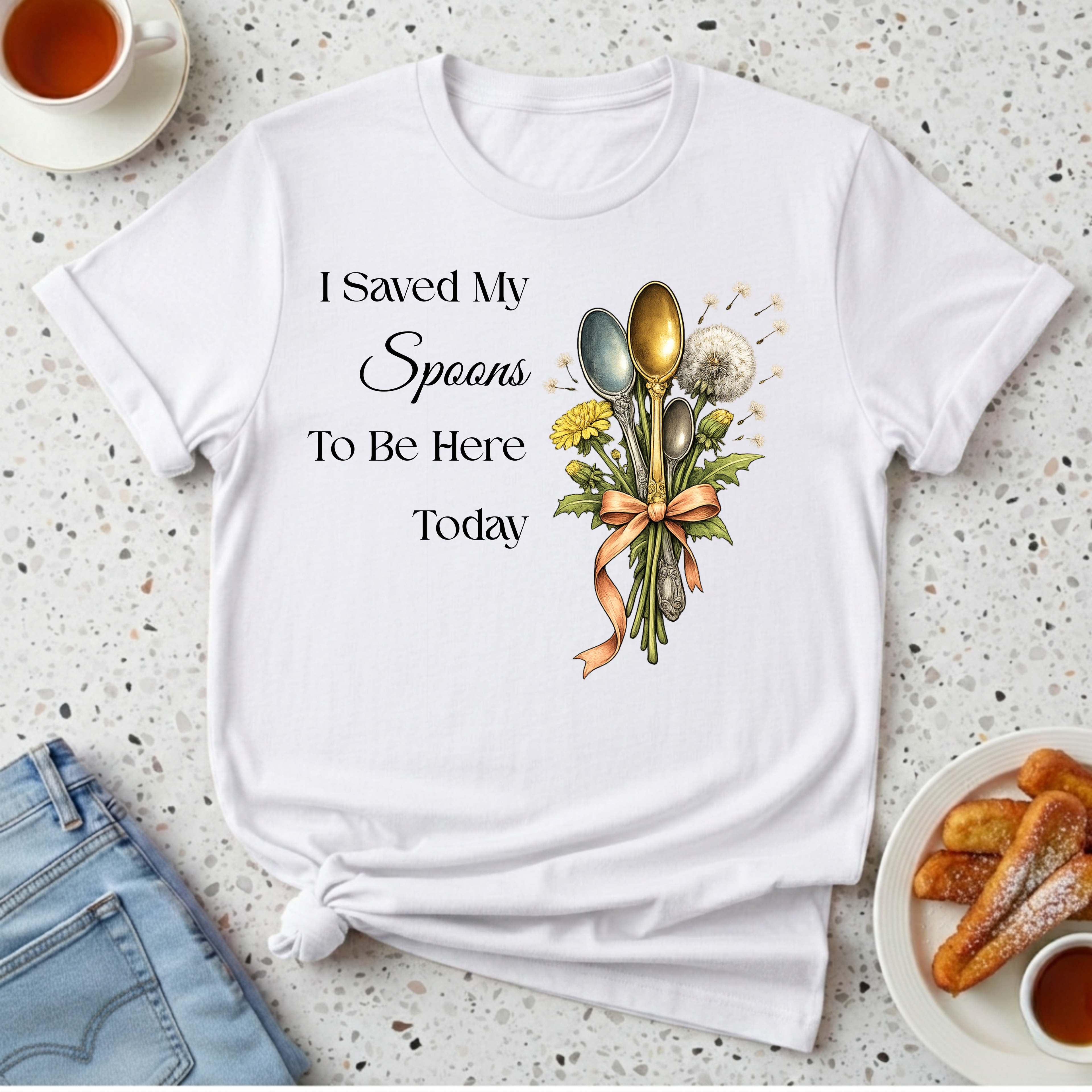 I Saved My Spoons to Be Here Today Spoon Bouquet T-Shirt
